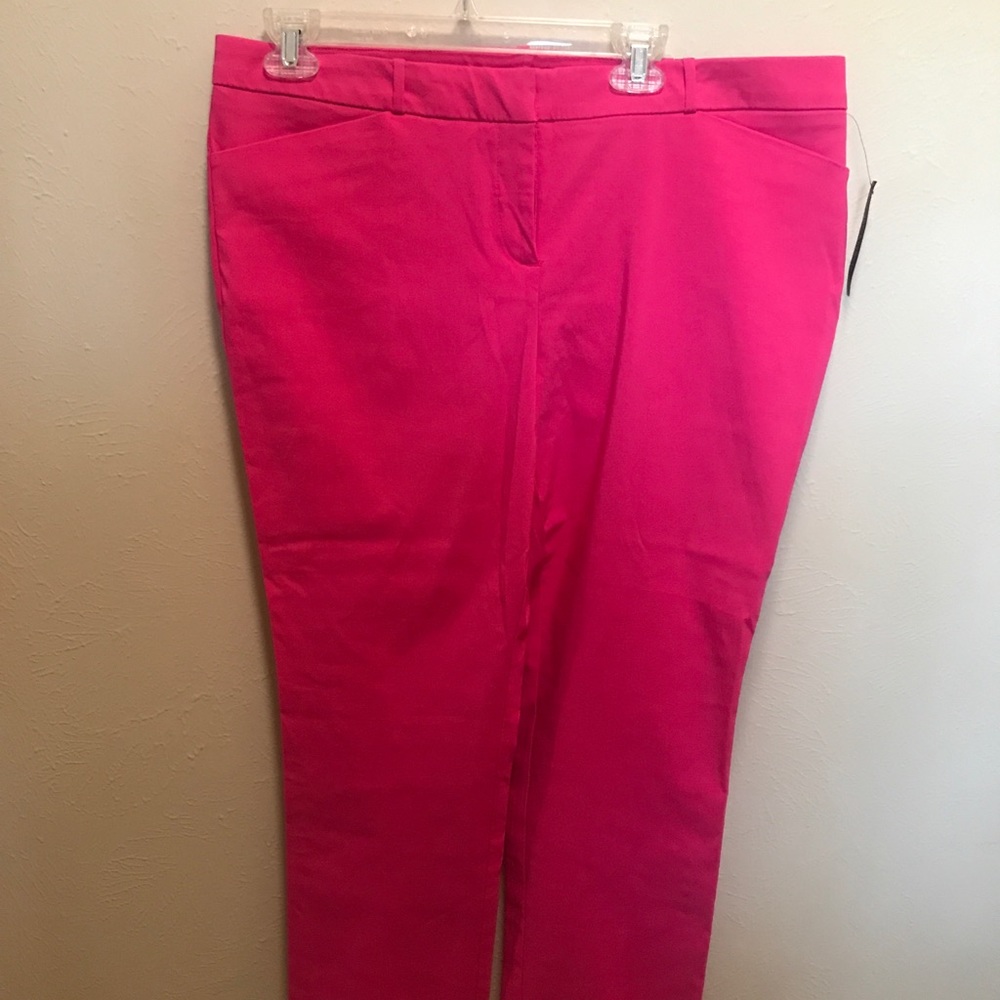 Hot Pink Ankle Work Pants
